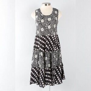 Dress Addict Black and White Joy Tiered Dress Cotton NWT Size Small